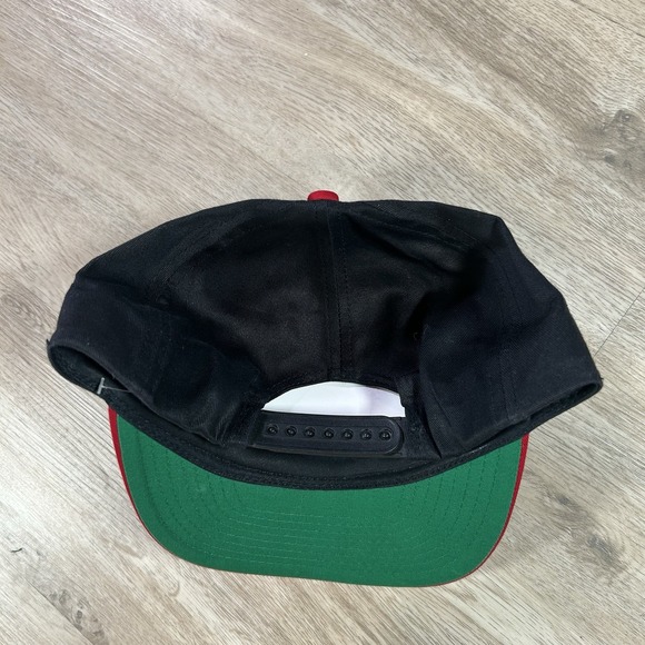 VTG‎ Chicago Bulls Snapback Hat NBA Basketball Jordan Twins Black Red Cap - Picture 6 of 8